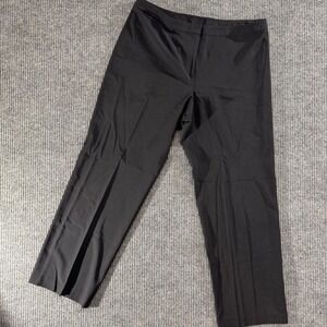 Eileen Fisher Womens L Black‎ Slim Ankle Pants Stretch Pull On Minimalist Work